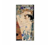 Artopweb MetalArt Materic 100 × 50 cm Tableau matériel 3D effet pinceau robuste prêt à accrocher décoration maison art design italien écologique - Homage to Klimt - Mother and child