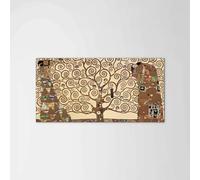 Artopweb MetalArt Materic 50 × 100 cm Tableau matériel 3D effet pinceau robuste prêt à accrocher décoration maison art design italien écologique - Homage to Klimt - The tree of life