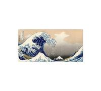 Artopweb MetalArt Materic 50 × 100 cm Tableau matériel 3D effet pinceau robuste prêt à accrocher décoration maison art design italien écologique - Homage to Hokusai - The great wave