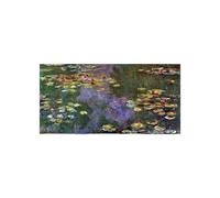 Artopweb MetalArt Materic 50 × 100 cm Tableau matériel 3D effet pinceau robuste prêt à accrocher décoration maison art design italien écologique - Water Lily Pond, Giverny di Monet Claude