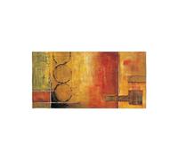 Artopweb MetalArt Materic 50 × 100 cm Tableau matériel 3D effet pinceau robuste prêt à accrocher décoration maison art design italien écologique - Abstract Geometric Colors of Art Studio