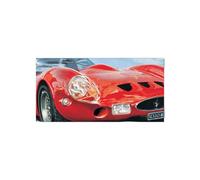 Artopweb MetalArt Materic 50 × 100 cm Tableau matériel 3D effet pinceau robuste prêt à accrocher décoration maison art design italien écologique - Red car di Art Studio