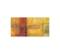 Artopweb MetalArt Materic 50 × 100 cm Tableau matériel 3D effet pinceau robuste prêt à accrocher décoration maison art design italien écologique - Abstract Geometric Shapes of Art Studio