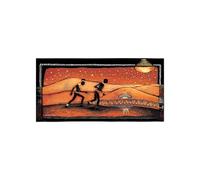 Artopweb MetalArt Materic 50 × 100 cm Tableau matériel 3D effet pinceau robuste prêt à accrocher décoration maison art design italien écologique - Africa Sun di Art Studio