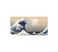 Artopweb MetalArt Materic 50 × 100 cm Tableau matériel 3D effet pinceau robuste prêt à accrocher écologique - A big wave off Kanagawa de Hokusai Katsushika