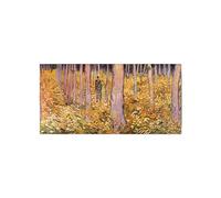 Artopweb MetalArt Materic 50 × 100 cm Tableau matériel 3D effet pinceau robuste prêt à accrocher écologique - Couple walk in the woods de Van Gogh Vincent