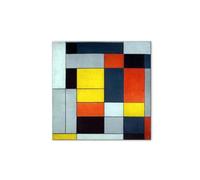 Artopweb MetalArt Materic 50×70 cm | Tableau matériel 3D effet brossé, robuste et prêt à accrocher | Décoration de la maison Art Design Italien Eco-Friendly - 21 Artworks de Piet Mondrian
