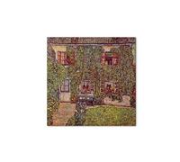 Artopweb MetalArt Materic 50 × 70 cm | Tableau matériel 3D effet brossé, robuste et prêt à accrocher | Décoration maison Art Design Italien Eco-Friendly - The House of Guard de Klimt Gustav