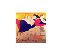 Artopweb MetalArt Materic 50 × 70 cm | Tableau matériel 3D effet brossé, robuste et prêt à accrocher | Décoration de maison Art Design Italien Eco-Friendly - René de Joie de Toulouse-Lautrec