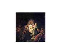 Artopweb MetalArt Materic 50 × 70 cm | Tableau matériel 3D effet brossé, robuste et prêt à accrocher | Décoration de la maison Art Design Italien Eco-Friendly - The Unbelieving Thomas de Rembrandt