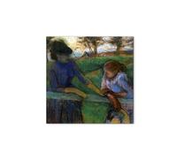 Artopweb MetalArt Materic 50 × 70 cm | Tableau matériel 3D effet brossé, robuste et prêt à accrocher | Décoration de la maison Art Design Italien Eco-Friendly - Conversation par Degas Edgar