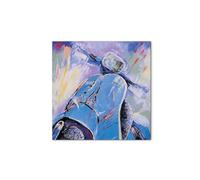 Artopweb MetalArt Materic 50 x 70 cm | Tableau matériel 3D effet brossé, robuste et prêt à accrocher | Décoration de la maison Art Design Italien Eco-Friendly - Homage to Vespa Design d'Art Studio