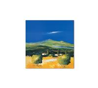 Artopweb MetalArt Materic 50 x 70 cm | Tableau matériel 3D effet brossé, robuste et prêt à accrocher | Décoration de la maison Art Design Italien Eco-Friendly - Tuscany Blue Sky par Art Studio