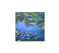 Artopweb MetalArt Materic 50 x 70 cm | Tableau matériel 3D effet brossé, robuste et prêt à accrocher | Décoration de la maison Art Design Italien Eco-Friendly - Water Lilies par Monet Claude