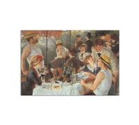 Artopweb MetalArt Materic 53 × 80 cm Tableau matériel 3D effet pinceau robuste prêt à accrocher écologique - Luncheon on the boat party de Renoir Pierre-Auguste