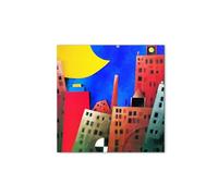 Artopweb MetalArt Materic 58 × 58 cm Tableau matériel 3D effet pinceau robuste prêt à accrocher décoration maison art design italien écologique - Homage to Emilio - Italian City Color