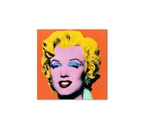 Artopweb MetalArt Materic 58 × 58 cm Tableau matériel 3D effet pinceau robuste prêt à accrocher décoration maison art design italien écologique - Homage to Andy - Shot Orange Marilyn. 1964"
