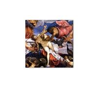 Artopweb MetalArt Materic 58 × 58 cm Tableau matériel 3D effet pinceau robuste prêt à accrocher décoration maison art design italien écologique - The formation of the Milky Way de Tintoretto