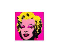 Artopweb MetalArt Materic 58 × 58 cm Tableau matériel 3D effet pinceau robuste prêt à accrocher décoration maison art design italien écologique - Homage to Andy - Marilyn Monroe I