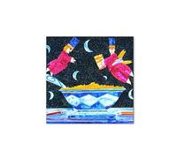 Artopweb MetalArt Materic 58 × 58 cm Tableau matériel 3D effet pinceau robuste prêt à accrocher décoration maison art design italien écologique - Homage to Francesco - Risotto Alla Milanese