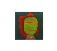 Artopweb MetalArt Materic 58 × 58 cm Tableau matériel 3D effet pinceau robuste prêt à accrocher décoration maison art design italien écologique - Homage to Paul Klee - Actor's Mask