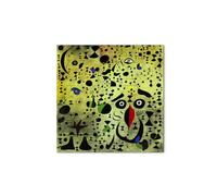 Artopweb MetalArt Materic 58 × 58 cm Tableau matériel 3D effet pinceau robuste prêt à accrocher décoration maison art design italien écologique - Homage to Joan - The Beautiful Bird ?