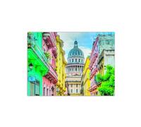 Artopweb MetalArt Materic 58 × 78 cm Tableau matériel 3D effet pinceau robuste prêt à accrocher décoration maison art design italien écologique - Hauser in calle barcelone Havanna