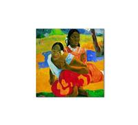 Artopweb MetalArt Materic 58 x 58 cm Tableau matériel 3D effet pinceau robuste prêt à accrocher décoration maison art design italien écologique - Homage to Gauguin - When will you marry ?