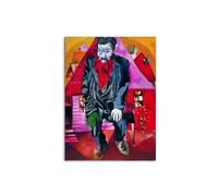 Artopweb MetalArt Materic 78 × 58 cm Tableau matériel 3D effet pinceau robuste prêt à accrocher décoration maison art design italien écologique - Homage to Marc - Jew in Pink par Art Studio