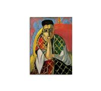 Artopweb MetalArt Materic 78 × 58 cm Tableau matériel 3D effet pinceau robuste prêt à accrocher décoration maison art design italien écologique - Homage to Matisse - Woman with a veil