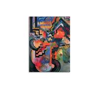 Artopweb MetalArt Materic 80 × 60 cm Cadre matériel 3D effet pinceau robuste prêt à accrocher écologique - composition colorée (Hommage àì? Sebastin Johann Bach) par Macke August