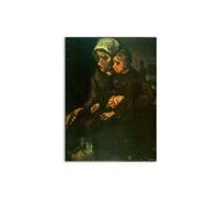 Artopweb MetalArt Materic 80 × 60 cm Tableau matériel 3D effet pinceau robuste prêt à accrocher décoration maison art design italien écologique - Child on Lap de Van Gogh Vincent