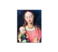 Artopweb MetalArt Materic 80 × 60 cm Tableau matériel 3D effet pinceau robuste prêt à accrocher décoration maison art design italien écologique - The Virgin and Child de Albrecht Dürer