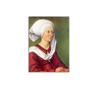 Artopweb MetalArt Materic 80 × 60 cm Tableau matériel 3D effet pinceau robuste prêt à accrocher décoration maison art design italien écologique - Portrait of Barbara Durer par Albrecht Dürer