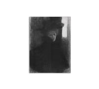 Artopweb MetalArt Materic 80 × 60 cm Tableau matériel 3D effet pinceau robuste prêt à accrocher décoration maison art design italien écologique - Lady in hat and cape de Klimt Gustav