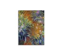 Artopweb MetalArt Materic 80 × 60 cm Tableau matériel 3D effet pinceau robuste prêt à accrocher décoration maison art design italien écologique - Irises de Van Gogh Vincent