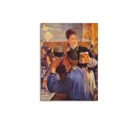Artopweb MetalArt Materic 80 × 60 cm Tableau matériel 3D effet pinceau robuste prêt à accrocher décoration maison art design italien écologique - Bière Waitress de Manet Édouard