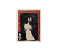 Artopweb MetalArt Materic 80 × 60 cm Tableau matériel 3D effet pinceau robuste prêt à accrocher décoration maison art design italien écologique - Madonna di Munch Edvard