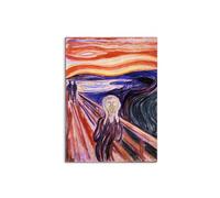 Artopweb MetalArt Materic 80 × 60 cm Tableau matériel 3D effet pinceau robuste prêt à accrocher décoration maison art design italien écologique - The Scream de Munch Edvard