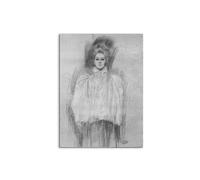 Artopweb MetalArt Materic 80 × 60 cm Tableau matériel 3D effet pinceau robuste prêt à accrocher décoration maison art design italien écologique - Lady in cape di Klimt Gustav