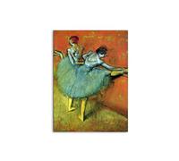 Artopweb MetalArt Materic 80 × 60 cm Tableau matériel 3D effet pinceau robuste prêt à accrocher décoration maison art design italien écologique - Dancer at the bar 1" par Degas Edgar