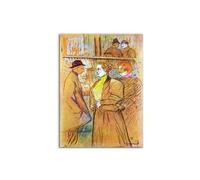 Artopweb MetalArt Materic 80 × 60 cm Tableau matériel 3D effet pinceau robuste prêt à accrocher décoration maison art design italien écologique - At the Moulin Rouge de Toulouse-Lautrec