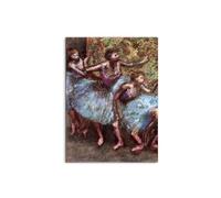 Artopweb MetalArt Materic 80 × 60 cm Tableau matériel 3D effet pinceau robuste prêt à accrocher Eco-Friendly - Four dancers behind the scenes de Degas Edgar
