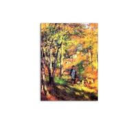 Artopweb MetalArt Materic 80 × 60 cm Tableau matériel 3D effet pinceau robuste prêt à accrocher écologique - Jules le Coeur and his dogs de Renoir Pierre-Auguste