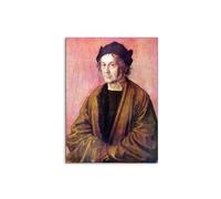 Artopweb MetalArt Materic 80 × 60 cm Tableau matériel 3D effet pinceau robuste prêt à accrocher écologique - Portrait of Albrecht Dürer the Elder par Albrecht Dürer