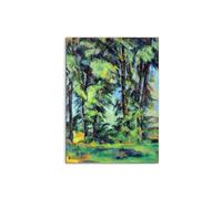 Artopweb MetalArt Materic 80 × 60 cm Tableau matériel 3D effet pinceau robuste prêt à accrocher écologique - High trees in the Jas de Bouffan par Cezanne Paul
