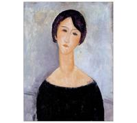Artopweb Modigliani-Woman in Black Panneaux Decoratifs, MDF Wood Panel, Multicolore, Size: 60x80 Cm