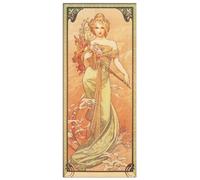 Artopweb Mucha-Printemps,1900 Panneaux Decoratifs, Multicolore, 19x43 Cm