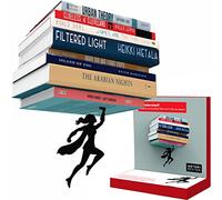 Artori Design Support Volant Wondershelf | Support Volant pour Livres- Super-héroïne Wonder Woman en métal Noir | Etagère Unique et Originale