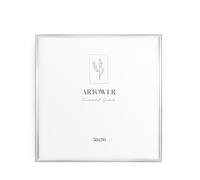 artower® Cadre Photo Aluminium Argent 30x30cm | Cadre Mural Décoratif pour Salon Chambre et Maison | Grand Tableau 30x30 | Cadre Décoration Dessin Diplôme et Poster 30 x 30 cm